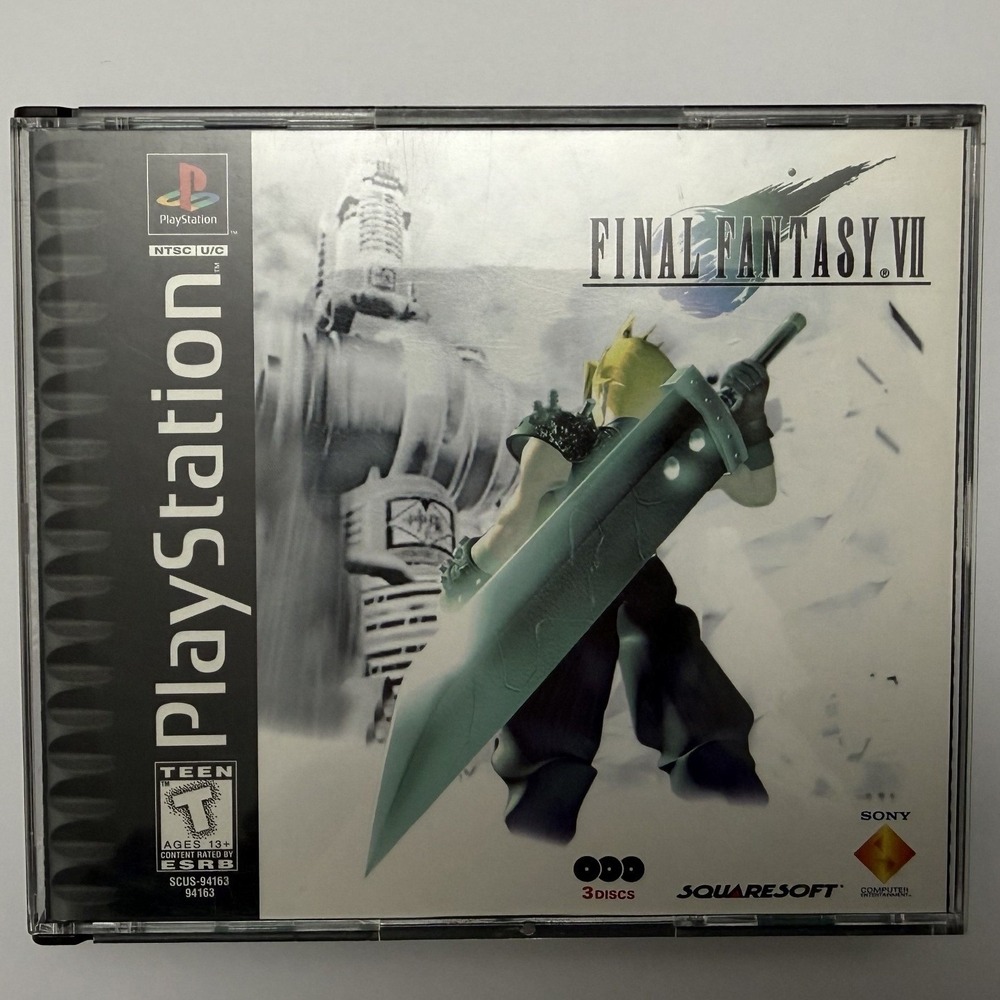 Final Fantasy VII - Sony PS1 - Complete CIB Case Disc Manual Black Label